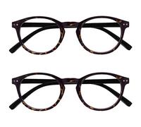 Opulize Zen Pack 2 Lunettes De Lecture Sombre Marron Écaille Petit Hommes Femmes RR24-2 +1,50