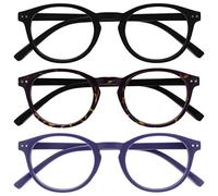 Opulize Zen Pack 3 Lunettes De Lecture Noir Sombre Brun Pourpre Petit Hommes Femmes RRR24-125 +1,00