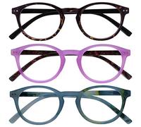OPULIZE Zen Pack 3 Lunettes De Lecture Sombre Brun Rose Turquoise Bleu Petit Hommes Femmes RRR24-24Q +3,00
