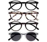 Opulize Zen Pack 4 Lunettes De Lecture Avec Lecteur Soleil Noir Brun Cristal Petit Hommes Femmes RRRS24-11T2C +2,00