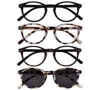 Opulize Zen Pack 4 Lunettes De Lecture Avec Lecteur Soleil Noir Lumière Sombre Brun Petit Hommes Femmes RRRS24-11T21T +1,50