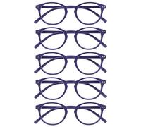 Opulize Zen Pack 5 Lunettes De Lecture Lisse Mat Violet Petit Hommes Femmes RRRRR24-5 +2,50