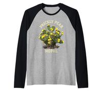 Opuntia Nopal Illustration de Fleur de Cactus Manche Raglan