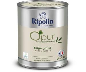 O'pur murs boiseries radiateurs beige glaise satin velouté - RIPOLIN - 2 L