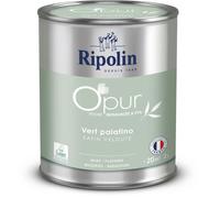 Peinture intérieure multisupport Ripolin O'pur vert palatino satin velouté 2L