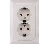 OPUS® 1 appareil complet Kanto « double » pour 1 prise encastrée - Couleur : blanc alpin