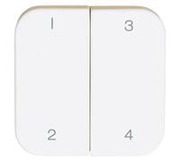 OPUS® 1 bascule série pour Opus BRidge et module émetteur mural version 1/2/3/4, couleur blanc pur.