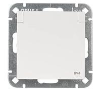 Opus 512.223.37 55 Prise de Contact de Protection, Blanc Polaire satiné Brillant