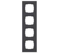 Opus 512.604.51 KUBUS Rahmen 4-f, Fourmi. Kunststoff Cadre Plastique, Anthracite Brillant Soyeux