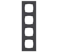 Opus 512.904.51 Fusion Rahmen 4-f, Fourmi Kunstststoff Cadre, Plastique Ant, Anthracite Brillant Soyeux