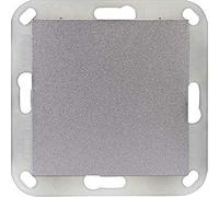 OPUS® 55 Cache obturateur avec bague de support en plastique - Couleur aluminium - Argent - Brillant satiné.