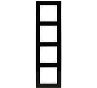 OPUS® 55 Fusion Cadre de finition pour 4 prises Blanc polaire Noir