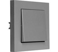Opus 55 Kubus Bouton poussoir complet Aluminium argenté satiné