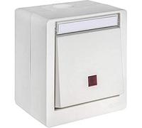 Opus 755.659.02 Commutateur RES, Interrupteur Mural, 3 Fkt.m.LBG, WS IP55, Blanc Pur
