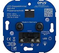 Opus 852.414 Variateur LED double phase 230 V 50 Hz, Bleu