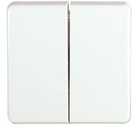 Opus Interrupteur à Bascule de série Aqua sans Symbole-Couleur : Blanc Pur, Petit