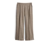 OPUS Pantalon à plis 'Maikito Pepita' sable / brun foncé, Taille 40