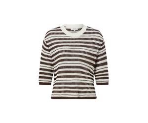 OPUS Pull-over ' Punny ' marron / blanc, Taille S