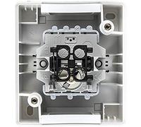 Opus® Resist Interrupteur de contrôle pour chauffage 2 pôles avec lentille rouge Gris clair/bleu acier