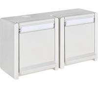 OPUS® Resist Prise double avec contact de protection - Modèle horizontal - 2 prises - Verticale - Couleur : blanc pur