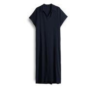 OPUS Robe midi pour femme - Robe midi Wanni en mélange de viscose avec structure délicate, Coal Blue., 36