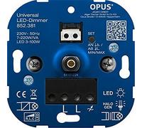 Opus® Variateur universel pour lampes LED, incandescentes et halogènes avec détection zéro, W 7-400 VA/LED 3-130 W