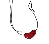 OPUTAT Collier ras du cou pratique en forme de cœur en résine robuste - Accessoire de bijoux tendance pour fêtes et rendez-vous amoureux, One Size, Comme décrit, Comme décrit