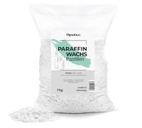 Oputec 1 kg de pastilles de Cire de Paraffine pour Bougies : Cire de Bougie Blanche - Fabrication de Bougies - Cire de Bougie pour couler - Fabrication et Remplissage