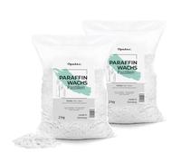 Oputec 4 kg de pastilles de cire de paraffine pour bougies : cire de bougie blanche - fabrication de bougies soi-même - cire de bougie à couler - fabrication et remplissage de vos propres bougies -