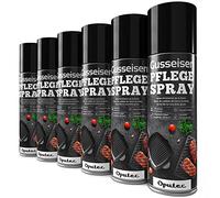 Oputec 6 x 500ml Spray d'entretien pour la Fonte - Anti-adhésif - Accessoires de Barbecue idéaux pour la Protection des grilles, poêles, casseroles, Dutch Oven, grilles de Barbecue, rôtissoires