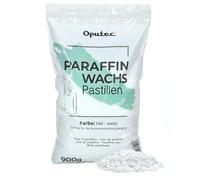 Oputec 900g cire de paraffine en pastilles : cire blanche pour bougies, idéale pour fabrication maison et moulage