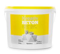 Oputec Kreativ und Bastel-Beton 3,5 kg - Béton coulé pour photophores, bougies, décoration, ange : en béton/ciment à bricoler soi-même - Pâte à modeler pour moules à couler, gris clair
