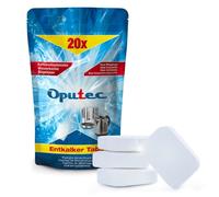 Oputec lot de 20 pastilles détartrantes pour machines à café et bouilloires compatibles Jura Siemens Senseo DeLonghi Tassimo