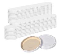 Oputec Lot de 200 couvercles à visser TO 82 blancs - Couvercles de rechange pour bocaux de conservation | Couvercles Twist Off hermétiques et adaptés à un usage alimentaire | Couvercles pour
