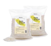 Oputec Pastilles de cire de bougie 4 kg - Cire de bougie pour couler en colza - Cire couleur crème pour fabriquer et remplir soi-même des bougies - Bougies en pastilles de cire de colza naturelle