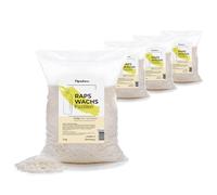 Oputec Pastilles de cire de bougie 8 kg - Cire de bougie pour couler en colza - Cire couleur crème pour fabriquer et remplir soi-même des bougies - Bougies en pastilles de cire de colza naturelle