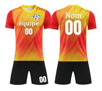 OPUTWDF Ensemble Foot Enfant Personnalisé Maillot de Foot Enfant Nom Personnalisé Numéro Logo