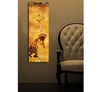 Opviq, 3090CS- CLA1681, Coloré, Horloge murale, 30 x 90, 100% toile de daim