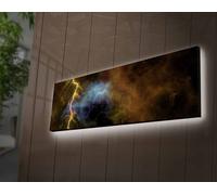 Opviq, 3090İACTD- LED1203, Multicolore, Tableaux sur toile, 30 x 90 cm, 100% suédine -Toile