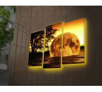 Opviq, 3PATDACT- LED4281, Multicolore, toiles, 66 x 45 cm, 100% suédine -toile
