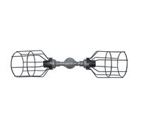 Opviq Applique murale industrielle, tube en fer noir, 54 x 17 x 17 cm, douille E27, câble de 180 cm, design moderne cabin/lodge, style unique de couleur unie