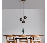 Opviq Chandelier élégant ajustable, finition antique, 45 cm de diamètre | Corps en métal, 3 douilles E27, hauteur 45-111 cm | Parfait pour les espaces de vie modernes