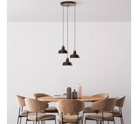 Opviq Chandelier élégant ajustable, finition antique, 45 cm de diamètre | Corps en métal, 3 douilles E27, hauteur 75-108 cm | Parfait pour les espaces de vie modernes