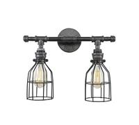 Opviq Chandelier industriel, tuyau en fer noir, 40 x 35 x 25 cm | Culot E27 | Design moderne cabine/lodge, élégance unique de couleur unie pour n'importe quel espace