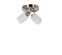 Opviq Chandelier moderne avec corps en métal et capuchon en verre, 20 cm de diamètre, 36 cm de long, culot E27, max. 40 W, finition blanche, parfait pour la décoration scandinave et hôtelière