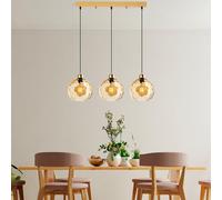 Opviq Élégant lustre jaune, hauteur réglable 40-120 cm, corps en métal, 3 douilles E27, 70 x 20 x 120 cm, parfait pour les espaces de vie modernes, IP20