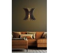 Opviq Élégant lustre noir Big Wing, hauteur réglable 65 cm, corps en MDF, culot E27 max. 40 W, design scandinave pour espaces modernes