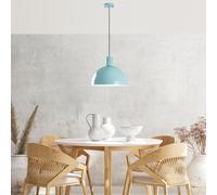 Opviq Élégant lustre turquoise, hauteur réglable 28-117 cm, corps en métal, abat-jour Ø 30 cm, douille E27, parfait pour les espaces de vie modernes | Indice IP20