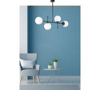 Opviq, Favori 8712-1,Lustre, noir, CORPS METALLIQUE, 90 x 15 x 65 cm