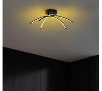 Opviq, Ledbanana - 13685,Lustre, noir, CORPS METALLIQUE, 57 x 57 x 20 cm